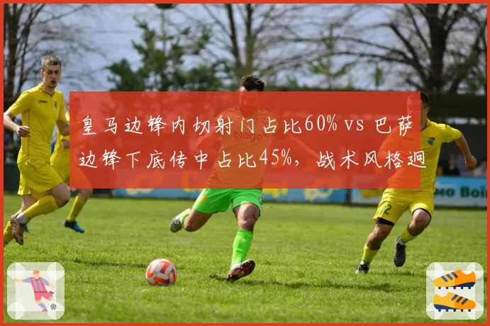 皇马边锋内切射门占比60% vs 巴萨边锋下底传中占比45%,战术风格迥异